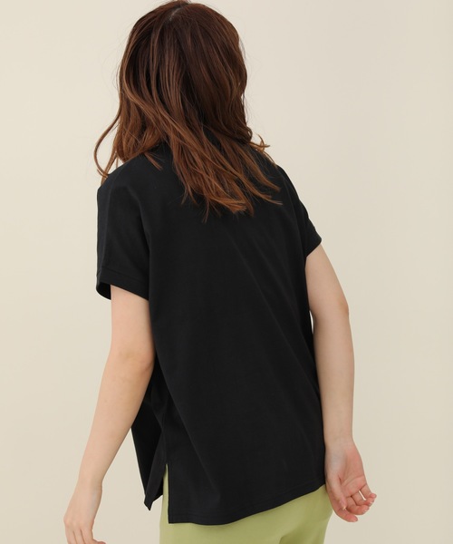 sakishimatokyo（サキシマトーキョー）の「プリントモックネックTシャツ（Tシャツ/カットソー・レディース・ライトブルー/ブラック/カーキ/アイボリー/ブルーグリーン/ライトベージュ/ベージュ/チャコールグレー・FREE）」の12枚目の写真