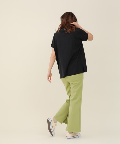 sakishimatokyo（サキシマトーキョー）の「プリントモックネックTシャツ（Tシャツ/カットソー・レディース・ライトブルー/ブラック/カーキ/アイボリー/ブルーグリーン/ライトベージュ/ベージュ/チャコールグレー・FREE）」の10枚目の写真