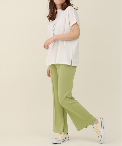 sakishimatokyo（サキシマトーキョー）の「プリントモックネックTシャツ（Tシャツ/カットソー・レディース・ライトブルー/ブラック/カーキ/アイボリー/ブルーグリーン/ライトベージュ/ベージュ/チャコールグレー・FREE）」の17枚目の写真