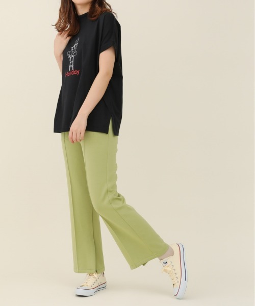 sakishimatokyo（サキシマトーキョー）の「プリントモックネックTシャツ（Tシャツ/カットソー・レディース・ライトブルー/ブラック/カーキ/アイボリー/ブルーグリーン/ライトベージュ/ベージュ/チャコールグレー・FREE）」の21枚目の写真