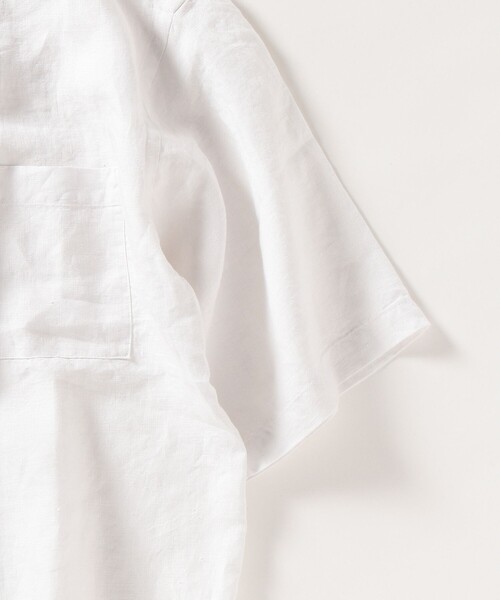 SHIPS any（シップス エニィ）の「SHIPS any: オーガニックリネン プルオーバー 5分袖シャツ◇（シャツ/ブラウス・メンズ・ネイビー/グレー/オフホワイト・SMALL/MEDIUM/LARGE/X-LARGE）」の6枚目の写真