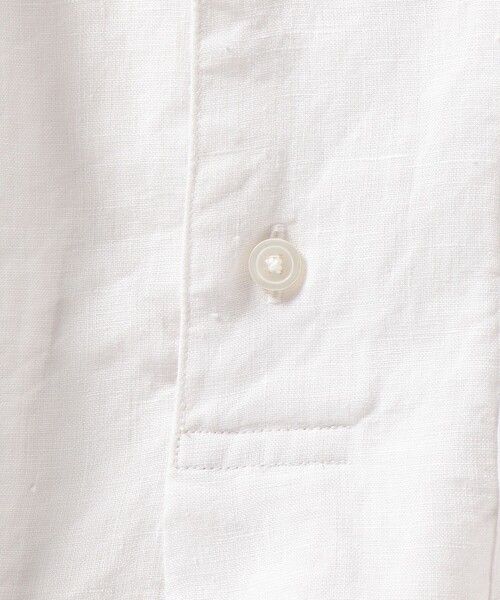 SHIPS any（シップス エニィ）の「SHIPS any: オーガニックリネン プルオーバー 5分袖シャツ◇（シャツ/ブラウス・メンズ・ネイビー/グレー/オフホワイト・SMALL/MEDIUM/LARGE/X-LARGE）」の5枚目の写真