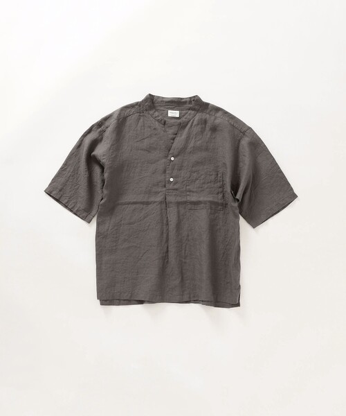 SHIPS any（シップス エニィ）の「SHIPS any: オーガニックリネン プルオーバー 5分袖シャツ◇（シャツ/ブラウス・メンズ・ネイビー/グレー/オフホワイト・SMALL/MEDIUM/LARGE/X-LARGE）」の14枚目の写真