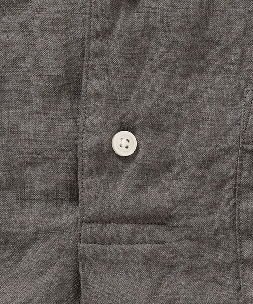 SHIPS any（シップス エニィ）の「SHIPS any: オーガニックリネン プルオーバー 5分袖シャツ◇（シャツ/ブラウス・メンズ・ネイビー/グレー/オフホワイト・SMALL/MEDIUM/LARGE/X-LARGE）」の15枚目の写真