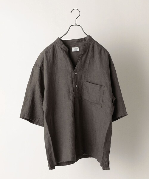 SHIPS any（シップス エニィ）の「SHIPS any: オーガニックリネン プルオーバー 5分袖シャツ◇（シャツ/ブラウス・メンズ・ネイビー/グレー/オフホワイト・SMALL/MEDIUM/LARGE/X-LARGE）」の19枚目の写真