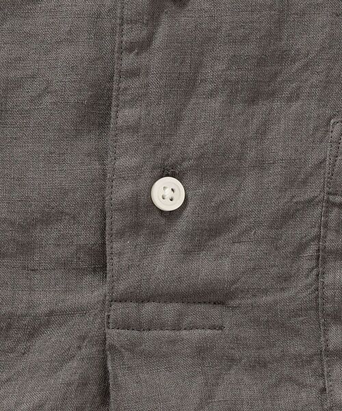 SHIPS any（シップス エニィ）の「SHIPS any: オーガニックリネン プルオーバー 5分袖シャツ◇（シャツ/ブラウス・メンズ・ネイビー/グレー/オフホワイト・SMALL/MEDIUM/LARGE/X-LARGE）」の13枚目の写真