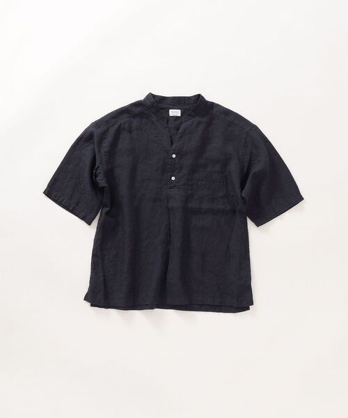 SHIPS any（シップス エニィ）の「SHIPS any: オーガニックリネン プルオーバー 5分袖シャツ◇（シャツ/ブラウス・メンズ・ネイビー/グレー/オフホワイト・SMALL/MEDIUM/LARGE/X-LARGE）」の12枚目の写真