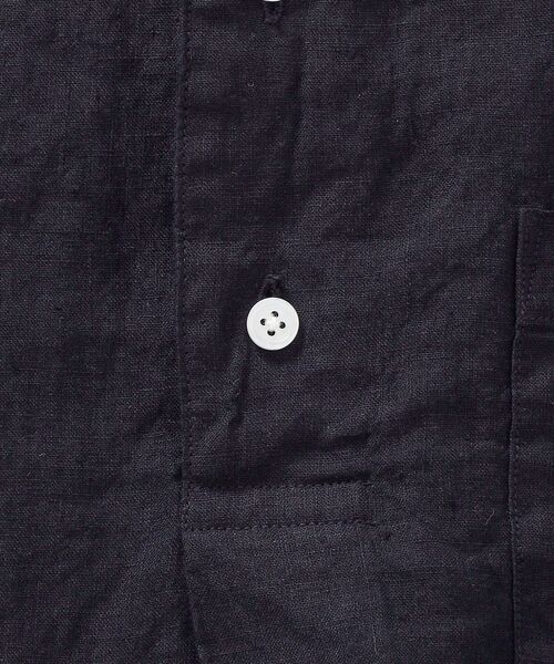 SHIPS any（シップス エニィ）の「SHIPS any: オーガニックリネン プルオーバー 5分袖シャツ◇（シャツ/ブラウス・メンズ・ネイビー/グレー/オフホワイト・SMALL/MEDIUM/LARGE/X-LARGE）」の11枚目の写真