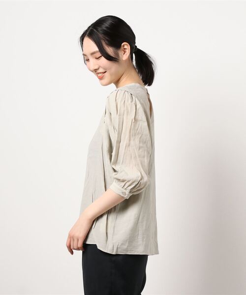 LOWRYS FARM（ローリーズファーム）の「コンパクトブラウス６Ｓ　939619（シャツ/ブラウス・レディース・ブラック/ベージュ/グリーン・FREE）」の13枚目の写真