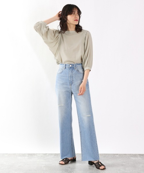 LOWRYS FARM（ローリーズファーム）の「コンパクトブラウス６Ｓ　939619（シャツ/ブラウス・レディース・ブラック/ベージュ/グリーン・FREE）」の6枚目の写真