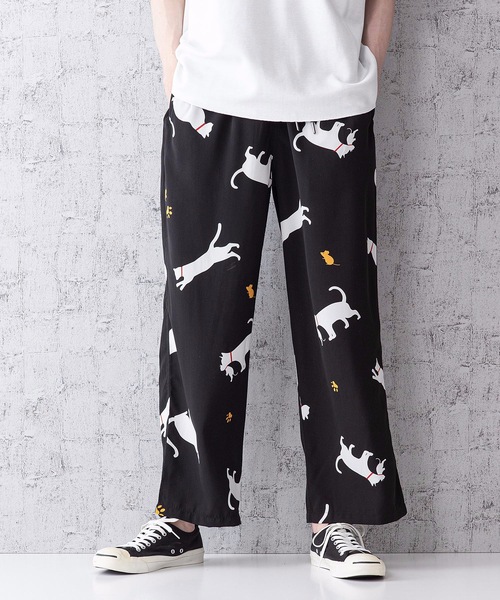 Blue Standard (ブルースタンダード)の「【BLUE STANDARD】シルキータッチ総柄ワイドシェフパンツ ワイドパンツ(その他パンツ・メンズ・その他1/その他2・MEDIUM/LARGE)」の4枚目の写真