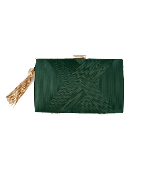 My shawty(マイシャウティー)の「satin party bag(クラッチバッグ・レディース・ブラック/シルバー/シャンパン/パープル/グリーン・FREE)」の2枚目の写真