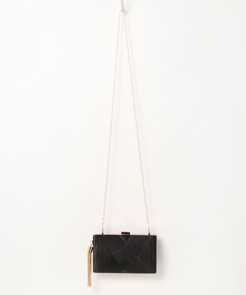 My shawty(マイシャウティー)の「satin party bag(クラッチバッグ・レディース・ブラック/シルバー/シャンパン/パープル/グリーン・FREE)」の6枚目の写真