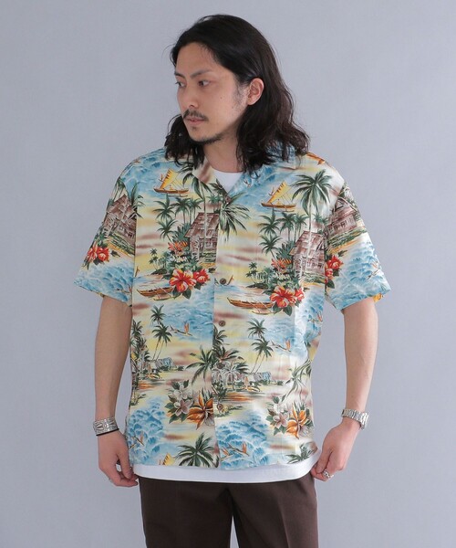 ROBERT J. CLANCEY(ロバートジェイクレンシー)の「ROBERT J.CLANCEY: ウォッシャブル レーヨン アロハシャツ(シャツ/ブラウス・メンズ・ライトブルー/コバルトブルー/ブラック/オリーブ/イエロー・MEDIUM/SMALL/X-SMALL)」の5枚目の写真