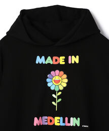 MADE IN MEDELLIN ブラックパーカー L.H.P（エルエイチピー）の「J.BALVIN x TAKASHI MURAKAMI
