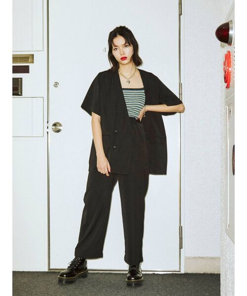 jouetie（ジュエティ）の「サマーニットキャミソール（キャミソール・レディース・ブラウン/グリーン/ブラック・MEDIUM）」の19枚目の写真