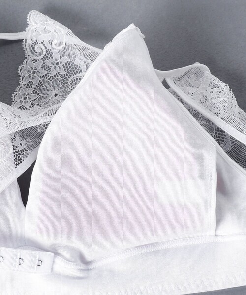 UNITED ARROWS(ユナイテッドアローズ)の「<AROMATIQUE(アロマティック)>BACK LACE ブラレット WHITE ■■■(ブラジャー・レディース・ホワイト・LARGE/MEDIUM)」の2枚目の写真