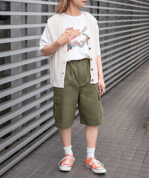 kutir（クティール）の「カーゴハーフパンツ（その他パンツ・レディース・オフホワイト/カーキ・SMALL/MEDIUM/LARGE）」の8枚目の写真