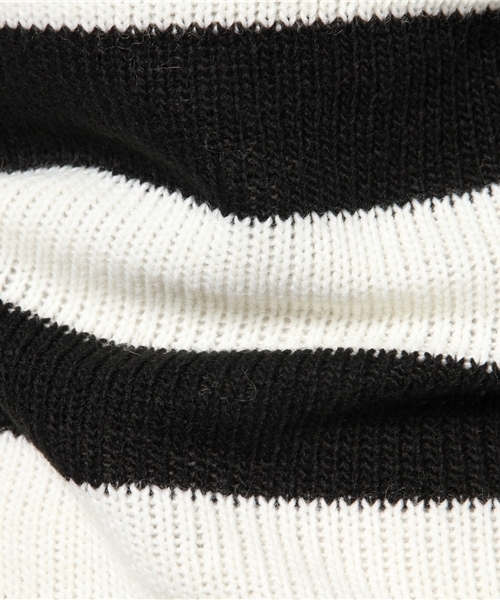 BLISS POINT(ブリスポイント)の「7ゲージフトボーダークロップドプルオーバー/555398(ニット/セーター・レディース・ネイビー/ブラック/グレー/ピンク・LARGE/MEDIUM)」の11枚目の写真