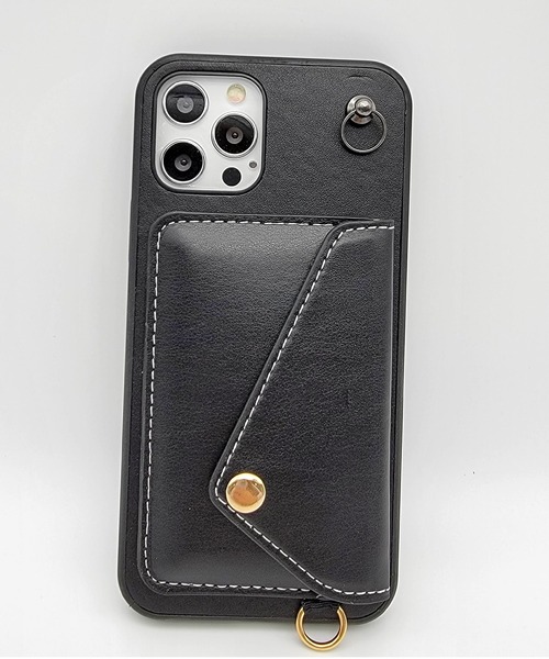 セール】斜め掛け お財布 ポケット付き iPhoneケース（スマホケース