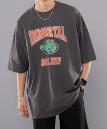 kutir | ワニカレッジビッグTシャツ(Tシャツ/カットソー)