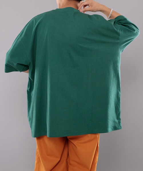 kutir（クティール）の「ワニカレッジビッグTシャツ（Tシャツ/カットソー・メンズ・チャコールグレー/オフホワイト/グリーン・MEDIUM/LARGE）」の19枚目の写真