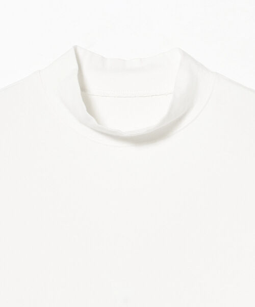 CIRCOLO 1901（チルコロ 1901）の「CIRCOLO1901 / 別注 ストレッチコットン モックネック Tシャツ（Tシャツ/カットソー・メンズ・ブラック/ホワイト系その他2/シルバー・MEDIUM/LARGE/SMALL）」の5枚目の写真