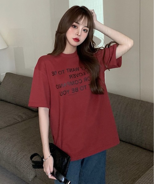 Bifrost(ビフレスト)の「フロントロゴTシャツ(Tシャツ/カットソー・レディース・ホワイト/レッド・F)」の6枚目の写真