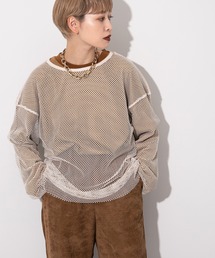 kutir | ビッグメッシュトップス(Tシャツ/カットソー)