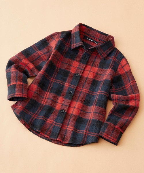 SHISKY(シスキー)の「SHISKY / シスキー チェック ネルシャツ 長袖 キッズ(シャツ/ブラウス・キッズ・レッド系その他/ベージュ系その他/ブラウン系その他/ブルー系その他/グリーン系その他/グレー系その他/レッド系その他2/グレー系その他2・110/120/130/140/150/160)」の7枚目の写真