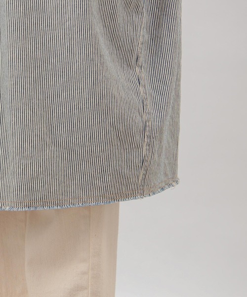 PUAL CE CIN（ピュアルセシン）の「綿ヘンプヒッコリーコート（その他アウター・レディース・オフホワイト/チャコールグレー/ベージュ・FREE）」の15枚目の写真