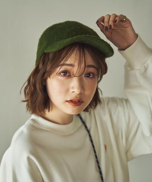 coen（コーエン）の「ウールライクキャップ（キャップ・レディース・ベージュ/オレンジ系その他/ケリー・FREE）」の3枚目の写真