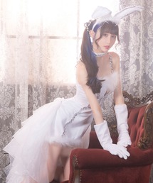 Tika(ティカ)のコスプレ セクシー アニマル バニーガール フロントスピンドル コルセット フィッシュテール ワンピース 5点セット ハロウィン(コスチューム/パーティーグッズ)