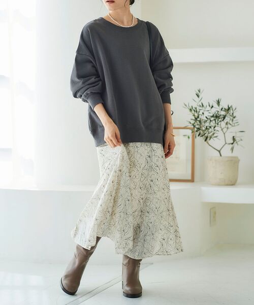 le.coeur blanc(ルクールブラン)の「ラインプリントマーメイドスカート(スカート・レディース・ホワイト系その他/グレー系その他4/グリーン系その他2・38/36)」の10枚目の写真