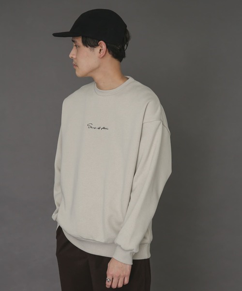SENSE OF PLACE by URBAN RESEARCH(センスオブプレイスバイアーバンリサーチ)の「『XLサイズWEB/一部店舗限定』シシュウウラキモウカラースウェットシャツ(スウェット・メンズ・ブラック/パープル/ブルー/アイボリー/ライトベージュ/グリーン・MEDIUM/LARGE/X-LARGE)」の13枚目の写真