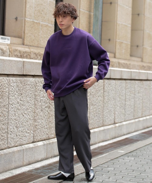 SENSE OF PLACE by URBAN RESEARCH(センスオブプレイスバイアーバンリサーチ)の「『XLサイズWEB/一部店舗限定』シシュウウラキモウカラースウェットシャツ(スウェット・メンズ・ブラック/パープル/ブルー/アイボリー/ライトベージュ/グリーン・MEDIUM/LARGE/X-LARGE)」の15枚目の写真