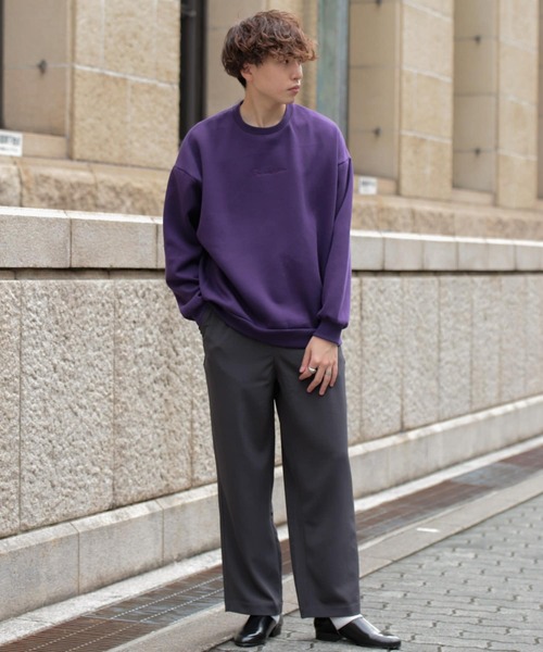 SENSE OF PLACE by URBAN RESEARCH(センスオブプレイスバイアーバンリサーチ)の「『XLサイズWEB/一部店舗限定』シシュウウラキモウカラースウェットシャツ(スウェット・メンズ・ブラック/パープル/ブルー/アイボリー/ライトベージュ/グリーン・MEDIUM/LARGE/X-LARGE)」の9枚目の写真