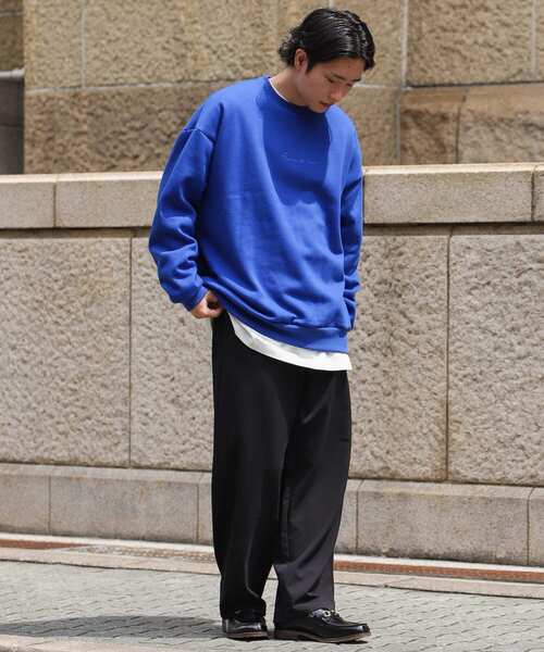 SENSE OF PLACE by URBAN RESEARCH(センスオブプレイスバイアーバンリサーチ)の「『XLサイズWEB/一部店舗限定』シシュウウラキモウカラースウェットシャツ(スウェット・メンズ・ブラック/パープル/ブルー/アイボリー/ライトベージュ/グリーン・MEDIUM/LARGE/X-LARGE)」の12枚目の写真