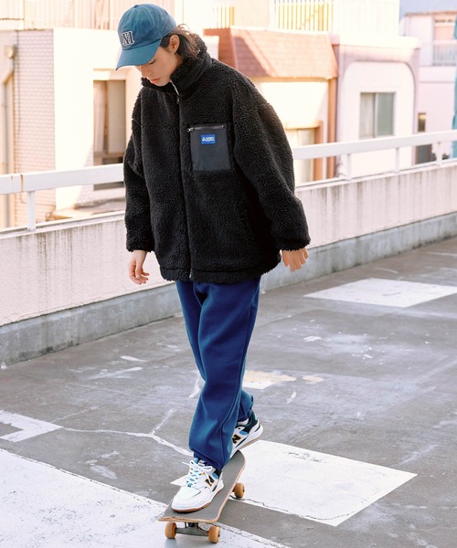 GERRY（ジェリー）の「GERRY / ジェリー 別注 シープボアフリース オーバーサイズ スタンドブルゾン（ブルゾン・メンズ・グレイッシュベージュ/カーキ/ベージュ/ナチュラル/ブラック/オリーブ/アイボリー系/アッシュブラウン/ネイビー・M/S/L）」の13枚目の写真