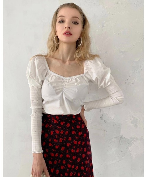 epine（エピヌ）の「dot flower straight long skirt（スカート・レディース・ブラック/ブラウン・FREE）」の11枚目の写真