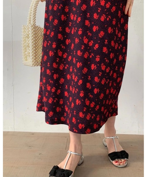epine（エピヌ）の「dot flower straight long skirt（スカート・レディース・ブラック/ブラウン・FREE）」の9枚目の写真