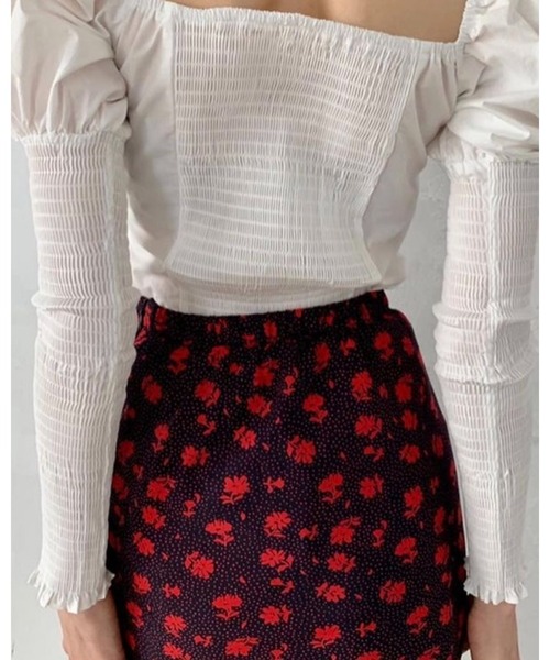 epine（エピヌ）の「dot flower straight long skirt（スカート・レディース・ブラック/ブラウン・FREE）」の8枚目の写真