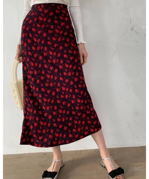 epine（エピヌ）の「dot flower straight long skirt（スカート・レディース・ブラック/ブラウン・FREE）」の10枚目の写真