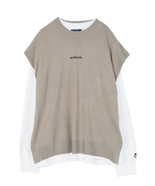 Mark Gonzales（マーク・ゴンザレス）の「Mark Gonzales / マークゴンザレス 別注 コラボ オーバーサイズ ニットベスト & ロンT アンサンブル（アンサンブル・メンズ・ブラック系その他/グレー系その他/グリーン系その他/ブラック系その他2/グレー系その他2/グリーン系その他2・FREE）」の13枚目の写真