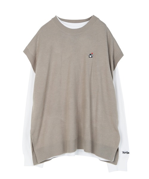 Mark Gonzales（マーク・ゴンザレス）の「Mark Gonzales / マークゴンザレス 別注 コラボ オーバーサイズ ニットベスト & ロンT アンサンブル（アンサンブル・メンズ・ブラック系その他/グレー系その他/グリーン系その他/ブラック系その他2/グレー系その他2/グリーン系その他2・FREE）」の18枚目の写真