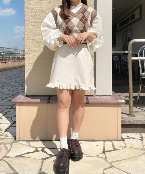 apres jour(アプレジュール)の「アーガイルベスト【ZOZOTOWN限定アイテム】(ベスト・レディース・その他/アイボリー/モカ・X-LARGE/フリー)」の21枚目の写真