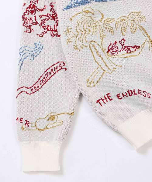 The Endless Summer（エンドレスサマー）の「TES HAWAII TRIP JQ LOOSE FIT CREWNECK KNIT / クルーネックニット（ニット/セーター・メンズ・オフホワイト/ブラック/ブラウン・X-LARGE/MEDIUM/LARGE/SMALL）」の13枚目の写真