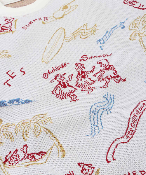 The Endless Summer（エンドレスサマー）の「TES HAWAII TRIP JQ LOOSE FIT CREWNECK KNIT / クルーネックニット（ニット/セーター・メンズ・オフホワイト/ブラック/ブラウン・X-LARGE/MEDIUM/LARGE/SMALL）」の17枚目の写真