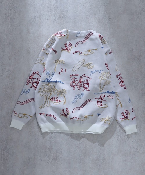 The Endless Summer（エンドレスサマー）の「TES HAWAII TRIP JQ LOOSE FIT CREWNECK KNIT / クルーネックニット（ニット/セーター・メンズ・オフホワイト/ブラック/ブラウン・X-LARGE/MEDIUM/LARGE/SMALL）」の6枚目の写真