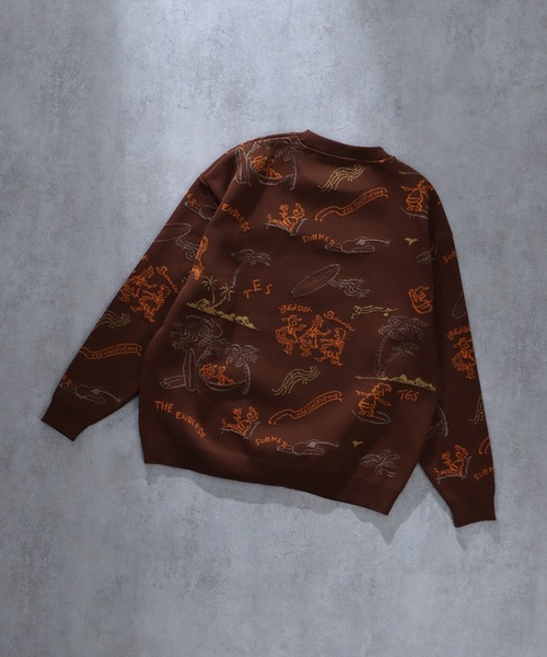 The Endless Summer（エンドレスサマー）の「TES HAWAII TRIP JQ LOOSE FIT CREWNECK KNIT / クルーネックニット（ニット/セーター・メンズ・オフホワイト/ブラック/ブラウン・X-LARGE/MEDIUM/LARGE/SMALL）」の10枚目の写真